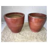 2  Ceramic flower pots 8.5'x8ï¿½