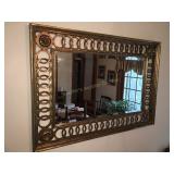 Beveled edge mirror w/plastic frame 28'x40ï¿½