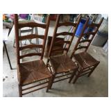 3 Ladderback chairs