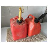 2 Plastic 2.5 gal. Gas cans