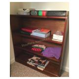 Wood bookcase no contents 36' x 36' x 9 1/2'