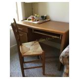 Desk, w/ pull out keyboard tray, 2 drawers &