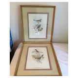 2 wood framed pictures 20' x 24'