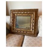 Framed mirror wood 22' x 20?
