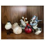 7 bird figurines 6' tallest