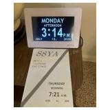 SSYA Digital Calendar Day Clock w/ instructions