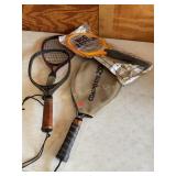 3 Racquetball rackets, bug zappers