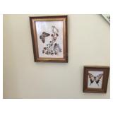 2 Framed real butterfly art - made in Austria-