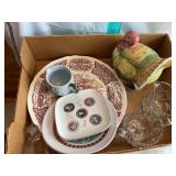 Misc glassware Buchan pottery, Bettoia Hotels of