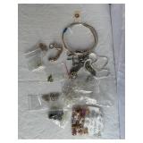 Misc jewelry making items, beads, chains, e