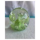 Joe St. Clair glass paperweight  3'