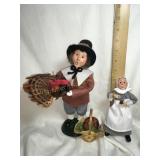 Byers Choice Caroler, Pilgrim boy  & misc.