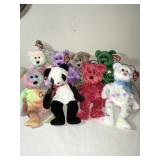 8 beanie baby bears