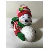 Annalee Mobilitee Doll 2013 Silver Sparkle Bear 5'