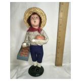Byers Choice Carolers, Boy w/pumpkins, 10'H
