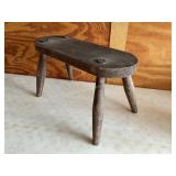 Wooden stool, 17x7x10'