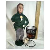 Byers Choice Caroler, man w/chestnuts & stand,