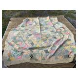 Tumbling blocks quilt, 6x7ï¿½, shows some wear
