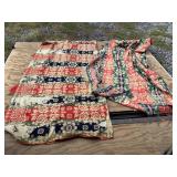 2 Woven coverlets, largest is 80x80', marked