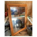 Mirror, 36x50', knotty pine wood frame