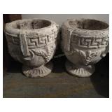 2 Concrete planters 8'x10ï¿½ (show wear) (no ship)