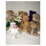 8 Beanie Babies Bears