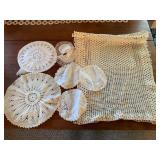 Vtg Dollies, ivory, white, some show wear,