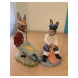 2 Royal Doulton Bunnykins rabbit figures-Gardner