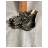 Ford Model T cast metal pipe holder stand, 3.5'L