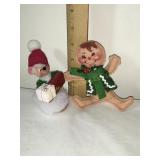 2 Annalee Mobilitee Dolls- 1997 Sweet surprise
