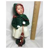 Byers Choice Caroler, child w/toy, 10'H