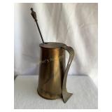 Brass Smudge pot, 6.5'H