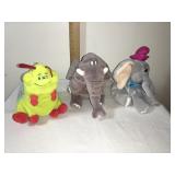 3 Plush collectibles, Shep, Dumbo, Heimlich,