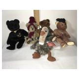5 Misc plush toys, Boydï¿½s, TY, Gund, etc.