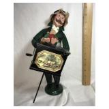 Byers Choice Caroler, organ grinder, 13'H