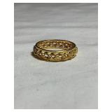 18 kt ring, marked 700 on ring, size 6, .14 oz.