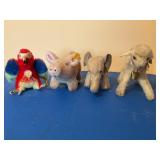 Steiff w. Germany 4 - Lora parakeet,piggy pig,