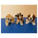 Steiff w. Germany 3 dogs - bully, spaniel 1960,