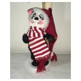 Annalee Mobilitee Doll- panda doll w/red scarf,