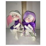 2 Annalee Mobilitee Dolls Bunny Rabbit Boy &