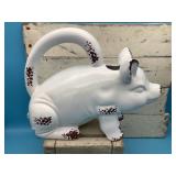 Large ceramic rustic pig shaped pitcher/watering
