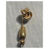Antique Edwardian Love Knot pin, Diamond tested,