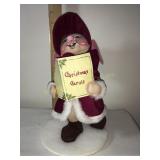 Annalee Mobilitee Doll- Christmas carol bunny,