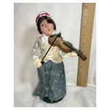Byers Choice Carolers, Balladeer woman w/violin,