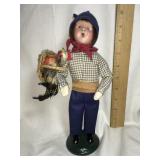 Byers Choice Carolers, French boy w/rooster, 10'H