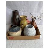6 Pottery vases 8' tallest