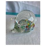 Glass pig paperweight 3.5'