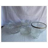 Misc glassware bowls, candy dishes etc