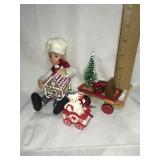 Kindles ornament  4'H,  W/ 2 misc. figures