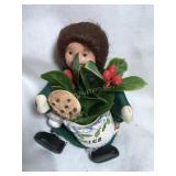 Byers Choice Caroler, girl w/cookie jar, 3.5'H